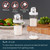 KTCHENDAO 2 in 1 Glass Salt Shaker with Side Pour Spout, Built-in Lid to Slow Down Dampness with Mearsuring Marks, Elegant Borosilicate Glass Salt Dispenser for Kitchen, BPA Free, 4oz (White)