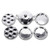 ECOM Stainless Steel Idli Cooker Multi Kadai Steamer with Steel Bottom All-in-One Big Size 5 Plate 2 Idli | 2 Dhokla | 1 Patra | Momo's