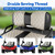 NOKINS Golf Cart Diamond Seat Covers Kit, Fit for Yamaha Drive/Drive 2 OEM Standard Front Seat Cushion, Golf Cart Vinyl Seat Cover, No Nails Required (Oyster Gray and Black)