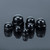 1/2-13 Black Acorn Hex Cap Nuts (10 pcs), 304 Stainless Steel 18/8, Black Oxide Coated, Acorn Dome Head Cap Nuts, Fayeploo