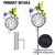 Outdoor Indoor Wall Thermometer with Hummingbird Metal Stake Outside Waterproof Decorative Temperature for Lawn Yard Pathway Patio Decorations