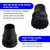Abnaok 4-Pack Rubber Cane Tips 3/4 Inch Heavy Duty Walking Cane Tips, Black Sturdy Replacement Cane Tip for Seniors Walking Stick, Safety Cane Crutch Accessories