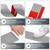 Vinyl Floor Transition Strip Door Threshold Self Adhesive 72 inch, Thresholds for Doorways, Edge-Reducer Transition-Strips for Door/Floor (Grey, 0.8'' (H) - 72''(L))