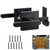 Aglehome Double Side Gate Latch, Heavy Duty Gate Latch for Wooden Fence, Black Fence Gate Latch with Handles, Left Inswing Gate Latch for Wooden Gates, Vinyl Gate, Backyard, Garden