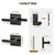 Aglehome Double Side Gate Latch, Heavy Duty Gate Latch for Wooden Fence, Black Fence Gate Latch with Handles, Left Inswing Gate Latch for Wooden Gates, Vinyl Gate, Backyard, Garden