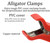 HCFeng DC5521 to Battery Alligator Clips Cable DC 5.5 * 2.1mm Male to Bat-tery Clamps Extension Cord 12-24V /15A Clamp Cable with 5 DC adapters for Auto Accessories,RV Battery,Solar Generator [3.3FT]