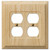 Amerelle Baker Double Duplex Unfinished Wood Wallplate