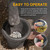 Cast Iron Mortar Pestle Tool Set Rock-Ore Crusher Grinder Large Size 8 Pound / 3.6KG, Crush Tool of Gold Panning, Multipurpose for Kitchen Spices Grinder Smasher