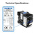 Baomain 3-Pole DC Contactor CJX2-1801 24VDC Coil, 3NO+1NC Auxiliary, 660V 3-Phase, DIN Rail Mount