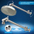 Nuodan High Pressure Rain Shower Head with 11'' Extension Arm - High Flow Rainfall Showerhead - Luxury Modern Look - Pressure Boosting (Round, Brushed Nickel)