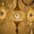 DEMMEX Plug-in Turkish Moroccan Mosaic Hanging Pendant Ceiling Light – Swag Lamp Fixture with 15ft Cord & Chain, Handcrafted Glass, Vintage Tiffany Style, Mediterranean Exotic Decor, Amber Brown