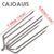 CAJOAUIS Fishing Harpoon 7 Prong Stainless Steel Fishing Gig Gaff Fork Hook with 8mm Screw for Frog Barbed Stainless Steel