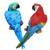 XKFLAUHM 2Pcs Large Parrot Decor Outdoor Tiki Bar Decorations Realistic Parrot Statues for Outside Lifelike Bird Fake Macaw Sculptures Garden Patio Yard Law Tropical Tree Wall Decoration(Blue, Red)