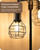 EDISHINE Industrial Dimmable Floor Lamp Gold, Farmhouse Standing Lamp for Living Room with 3 LED Edison Bulbs, Modern Tall Standing Corner Lamp with Metal Diamond Cage for Bedroom, Office