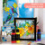 Colorful Stain Glass Paint Set with 6 Brushes, 1 Palette & 1 Sponge, 26 Colors Waterproof Permanent Glass Painting Kit for Arts on Wine Glasses,Bottle and Windows