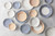 Fortessa Havana Vitrified China Coupe Rimless Plate 4 Pack, Blue, Bread and Butter Plate, 6.25 Inch