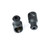 DIYHD 8FT Sliding Library Ladder Black Track Kit,Stand Up Tensible Rolling Hardware,Brake Bottom Wheels