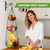 HULISEN 3 Tier Hanging Fruit Basket with Banana Hook, 36-Inch Heavy-Duty Wire Hanging Baskets for Kitchen Storage, Vegetable Produce Organizer (Including Installation Bracket)