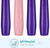 BRUBAKER 4 pcs Advent Candles Purple and Pink - 10 Inch Taper Candles for Christmas, Church and Celebrations - Unscented and Dripless - Made in Europe