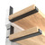 LEOPO 10 inch Shelf Brackets 6-Pack ,1/5 inch Thick Heavy Duty Industrial Bracket for DIY Floating Shelf Support, Black Coated Wall Shelf Support, 9.25” x 6” x 1.5”