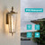 BIEOCUR Outdoor Wall Light Fixtures, Vintage Gold Waterproof Exterior Wall Lantern with E26 Socket & Glass Shade, 16.7in Porch Sconce Lighting for Garage, Patio, Front Door Entryway