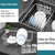 YZPGBT Large Dish Drying Rack in Sink Expandable, Adjustable 304 Stainless Steel Metal Dish Drainer Rack Organizer with Stainless Steel Utensil Holder Over Inside Sink Counter, Rustproof