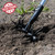 CKLT 66in Rotary Cultivator with Tempered Spring Steel Tines and Adjustable Stainless Steel Handle Manual Garden Tiller Tool for Loosening Soil Mixing Fertilizer