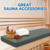BALAPET Waterproof Sauna Seat Cushion, Thick High-Density Foam Heat Insulation Mat for Sauna Bath House Shower Room, Sauna Accessories for Infrared Sauna Resting(Gray)