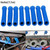 8pcs 2500° Spark Plug Wire Boots Heat Shield Cover Wire Boots Wrap Protector Sleeve For LS1/LS2 SBC BBC 350 454 Car Truck (Blue)