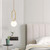 jengush Battery Operated Chandelier Lights Set of 2，Rechargeable Pendant Light,Indoor Ceiling Light Fixture with Remote 12 Colors Modes Dimmable for Dining Room Kitchen Bedroom Living Room(Gold)