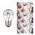 G45 G14 Globe Half Chrome Light Bulb 2W Dimmable G45 Silver Mirror Reflected Light 20W Equivalent Warm White 2700K Silver Tipped Mirror Light Bulb E26 Base Decorative LED Edison Bulb, 6 Pack