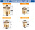 WHK 24 PCS Brass Hex Pipe Plug Fittings Kits,Brass Plugs Fitting Assortment 1/8" 1/4" 3/8" 1/2" NTP Brass Plug Male Threaded