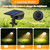 Sucolite 8-Pack Solar Spot Lights Outdoor Waterproof IP65, 3 Lighting Modes 2-in-1 Solar Landscape Spotlights for Yard, 59 LED Solar Powered Wall Lights for Garden Pathway Driveway Walkway, Warm White