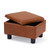 BAKSEA Small Foot Stool Under Desk Foot Stools Ottoman Footstool Foot Stools Small Footstools Foot Stool for Living Room Foot Rest 15" W x 12" D x 9.5" H Faux Leather Brown