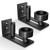 EaseLife 2 Pack Barn Door Floor Guide,8 Assemble Setup Options,Wall Mount System,Adjustable Stay Roller,Flush Flat Bottom Design,Black