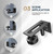 EaseLife 2 Pack Barn Door Floor Guide,8 Assemble Setup Options,Wall Mount System,Adjustable Stay Roller,Flush Flat Bottom Design,Black