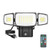 Olafus 80W Plug in Flood Lights Dusk to Dawn Outdoor Lighting, 8000LM Exterior LED Security Light with Remote, IP65 Waterproof, 6500K 3 Adjustable Heads Photocell Light for Yard Garage Black