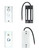 QWORK Electric Magnetic Lock, 2 Pack 60kg 130LBs Holding Force Electric Magnetic Lock for Door Access Control System Electromagnet Fail-Safe NC Mode