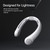 JISULIFE Portable Neck Fan Upgraded, Neckbrace Personal Hands Free, 5 Speed Gears Adjustment, 5000 mAh Wearable Bladeless Quiet Rechargeable for Outdoor Indoor, Gifts for Women Men- Foggy Grey