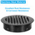PATIKIL 8" Round Air Vent Cover, 2pcs Stainless Steel Louvered Wall Inlet Outlet Grill Screen Mesh Ducting Soffit Vent with Screws for Ventilation, Black