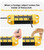 CCCEI GFCI Outdoor Power Strip Weatherproof with 8 AC, Waterproof Extension Cord with Multiple Outlets, Wall Mount Surge Protector Flat Plug, Christmas Exterior Garden, Yard, 6FT, Yellow.