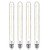 YFXRLIGHT T10 Dimmable LED Tubular Bulb, Long Tube Edison Light Bulb 6W, 60W Equivalent, Daylight White 4000k, E26 Base, Pendant Lighting, Wall Sconces,11.8inch,Pack of 4