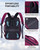 ECOHUB 17" Small Travel Backpack, United Airlines Personal Item Bag 17x10x9 with 16 Pockets, Water Resistant Rucksacks Fit 15.6" Laptop, AirTag Pocket, Lightweight Casual Daypack, 25L, Red