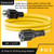 3.3FT 12AWG Heavy Duty Extender AC Plug Adapter [4-in-1], 15 Amp Household to 20 Amp T Blade Power Extension Cord, 12AWG Nema 5-15P to 5-20R/ 6-15R/ 6-20R, 15A 125V to 20A 250V Adapter Cable 1m