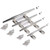 MX Boat Cleats 4 inch,Marine Cleat 316 Stainless Steel Rope Dock Cleats Open Base with Fasteners for Marine, Deck, Nautical Décor 4 Pack