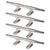 MX Boat Cleats 4 inch,Marine Cleat 316 Stainless Steel Rope Dock Cleats Open Base with Fasteners for Marine, Deck, Nautical Décor 4 Pack