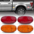 Nilight Wheel Fender Side Marker Lights 4 PCS 3 LED Red Amber Front Rear Clearance Light Plug And Play PC Lens Compatible With 2011-2022 F250 F350 F450 F550 Super Duty