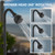 Aolemi Outdoor Shower Kit Fixtures – 2-Handle Exposed Shower Fixture with High Pressure Showerhead, Solid Brass Mix Valve, 6-Inch Center, Complete Outdoor Shower System – Matte Black