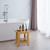 TEAKAURA Teak Shower Bench Stool, 14'' Compact Waterproof Wooden Sauna Bath Bench with Storage Shelf, Non-Slip Solid Teak Shower Seat Chair for Small Bathrooms Inside Shower and Outdoor Use