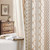 NDDYCU Boho Linen Shower Curtain for Bathroom with Striped Print,72" W x 84" L,Beige,Extra Long Size